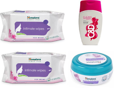 

Himalaya Clean And Dry, Intimate Wipes, Soothing Body Butter(Set of 4)