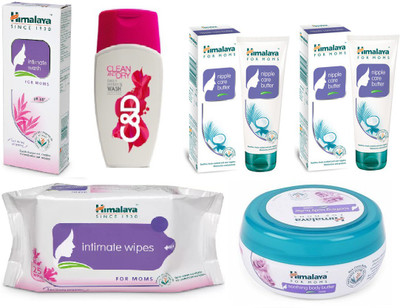 

Himalaya Intimate Wash, Clean And Dry, Nipple Care Butter, Intimate Wipes, Soothing Body Butter(Set of 6)
