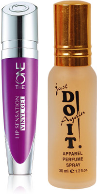 

Oriflame Sweden The ONE Lip Sensation Vinyl Gel 5ml (Purple Rumba - 32452) With Just Do It Perfume 30ml(Set of 2)