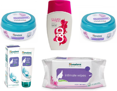 

Himalaya Clean And Dry, Soothing Body Butter, Nipple Care Butter, Intimate Wipes(Set of 5)