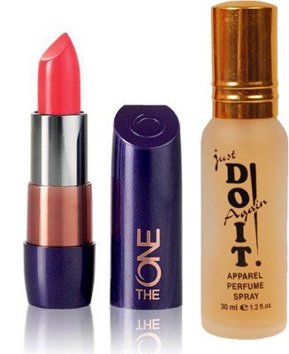 

Oriflame Sweden The ONE 5-in-1 Colour Stylist Lipstick 4g (Sweet Tangerine - 30667) With Just Do It Perfume 30ml(Set of 2)