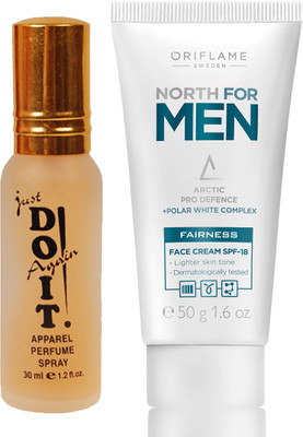 Oriflame Sweden North For Men Fairness Face Cream (32667) With just Doit Perfume 30ml(2 Items in the set) Oriflame Sweden North For Men Fairness Face Cream (32667) With just Doit Perfume 30ml(2 Items in the set)