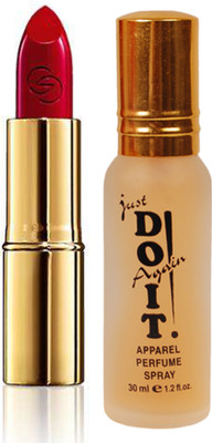 

Oriflame Sweden Giordani Gold Iconic Lipstick SPF 15 4g (True Red - 30454) With Just Do It Perfume 30ml(Set of 2)