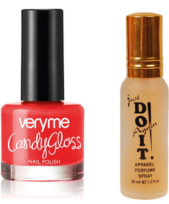 

Oriflame Sweden Very Me Candy Gloss Polish (Orange Syrup - 33177) With Just Do It Perfume 30ml(Set of 2)