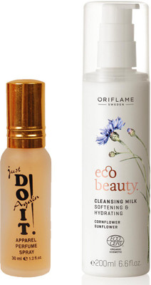 

Oriflame Sweden Ecobeauty Cleansing Milk 200ml (32197) With Just Doit Perfume 30ml(Set of 2)