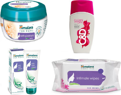 

Himalaya Soothing Body Butter, Clean And Dry, Anti Rash Cream, Intimate Wipes(Set of 4)