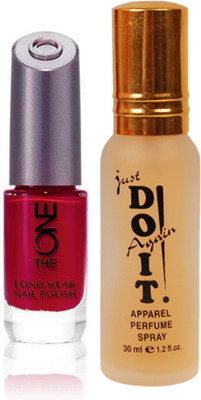 

Oriflame Sweden The ONE Long Wear Polish (London Red - 30530) With Just Do It Perfume 30ml(Set of 2)