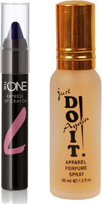 

Oriflame Sweden THE ONE Express Lip Crayon 2.8g (Indigo Dare - 33193) With Just Do It Perfume 30ml(Set of 2)