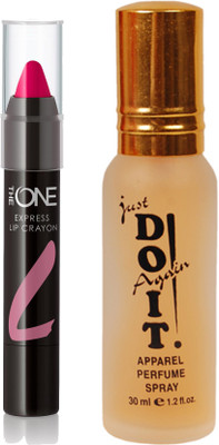 

Oriflame Sweden THE ONE Express Lip Crayon 2.8g (Fuchsia Fantasy - 33189) With Just Do It Perfume 30ml(Set of 2)