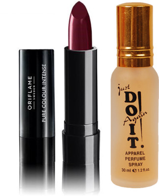 

Oriflame Sweden Pure Colour Intense Lipstick (Baked Brick - 30824) With Just Do It Perfume 30ml(Set of 2)