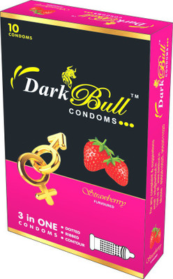 darkbull Strawberry flavour condom condom(Set of 10, 1S) available at flipkart for Rs.72