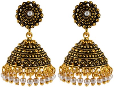 Jewels Galaxy Traditional Jhumkis Pearl Alloy Jhumki Earring