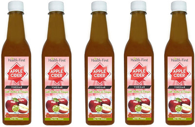 

Health first With strand of mother, Unfiltered,unpasturised Apple Cider Vinegar(5x500 ml, apple Flavored)