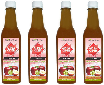 

Health first With strand of mother - Raw Unfiltered,unpasturised Apple Cider Vinegar(4x500 ml, apple Flavored)