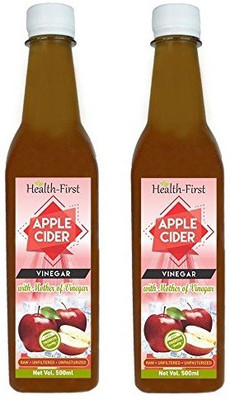 Health first With strand of Mother Apple Cider Vinegar(2x500 ml, apple Flavored)