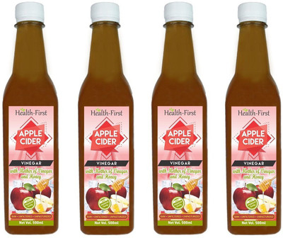 

Health first With strand of mother - Raw, Unfiltered and unpasturised Apple Cider Vinegar(4x500 ml, apple with honey Flavored)