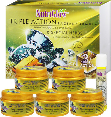

NutriGlow Triple Action Facial Formula, 3 Times Whitening + Pro Collagen formula 55 g