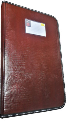 

TLO office file Foux lather Document holder(Set Of 1, Brown)