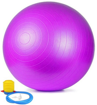 

Jubilant Lifestyle Anti Burst Gym Ball With Foot Pump/ Inflatable For Total Body Fitness Sports, Workout, Body Balance Ball/ Yoga Ball For Home, Office Gym Ball(With Pump), Purple