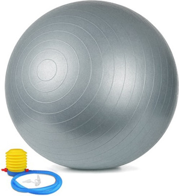 

Jubilant Lifestyle Anti Burst Gym Ball With Foot Pump/ Inflatable For Total Body Fitness Sports, Workout, Body Balance Ball/ Yoga Ball For Home, Office Gym Ball(With Pump), Silver