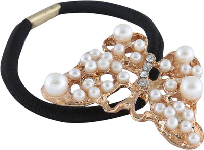 

The Bling Stores Pearl Cluster Butterfly Hair Band Hair Band(Gold)