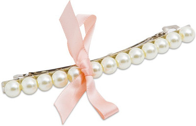 

The Bling Stores Dainty Pearl Tale Hair Clip Hair Clip(White, Pink)