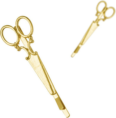

The Bling Stores Metalic Shape Golden Hair clip Hair Clip(Gold)