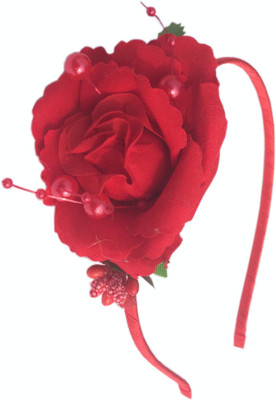 

Loops n knots Floral Hair Band / Head Band (ha1233) Hair Band(Red)