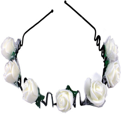 

Confidence Floral Hair Bands For Kids, Girls & Women (White) Hair Band, Head Band(White)