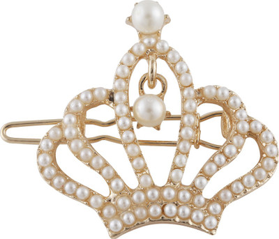 

The Bling Stores Beaded Crown Hair Clip Hair Clip(Gold)