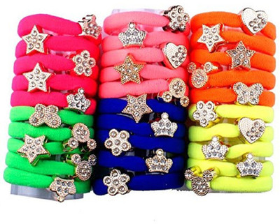 

INAAYA PonyTail Holders Elastic Bands Rubber Bands Hair Ties Accessories for Girls And Women Rubber Band(Multicolor)