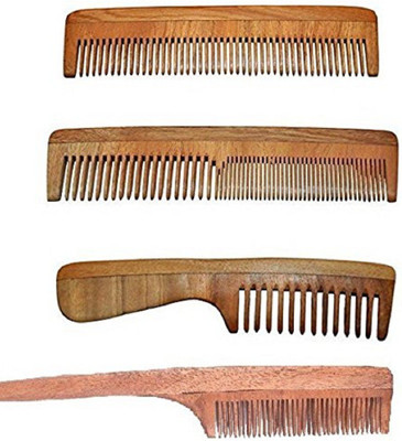 

INAAYA Neem Wood Comb (Combo Of 4 Combs)