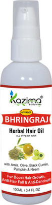 

KAZIMA Premium Quality BHRINGRAJ Herbal Hair Oil For Unisex (100 ML)- Boost Hair Growth, Dry Scalp, Prevents Greying of Hair, Reduce Anti Hair Fall Hair Oil(100 ml)