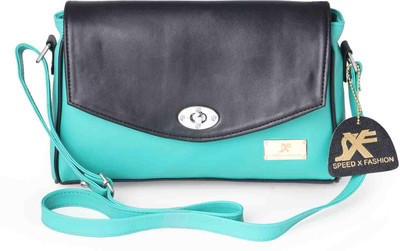 

Speed X Fashion Sling Bag(Black, Green)