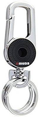 

Universal Omuda 3709 Hook Locking Double Rings Metallic - Black Key Chain