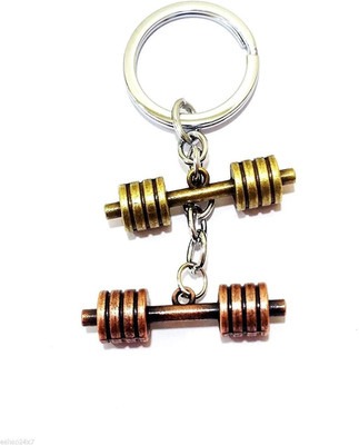 Universal Round Twin dumbbells Gym Metal Key Chain available at flipkart for Rs.180