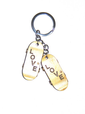 

Universal Love Skate Board Couple Metal Key Chain