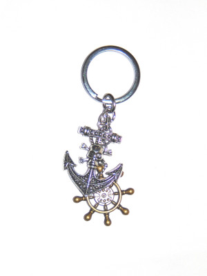 

Universal Skull Anchor with Wheels Metal Key Chain