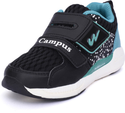 

Campus Boys Velcro Walking Shoes(Black, Blktblu9