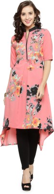 Sayesha Women Printed Straight Kurta(Pink)