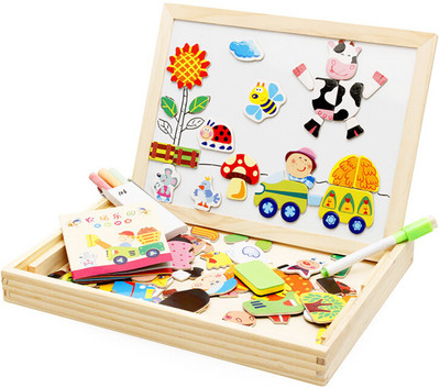 

Furious 4 Happy Farm Spells Happily Magnetic Puzzle Board(White/Black board)(Multicolor)