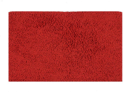 Riva Carpets Cotton Bath Mat Cotton Bathmat(Red