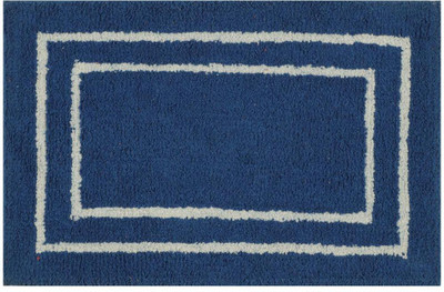 Riva Carpets Cotton Bath Mat Cotton Bathmat(Blue