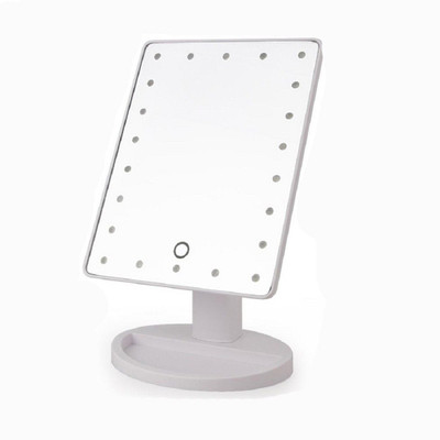 

RIANZ 22 LED Touch Screen Makeup Mirror Professional Beauty Vanity Makeup Cosmetic Mirror Lights 180 Rotating Lighted Mirror(Rectangle)