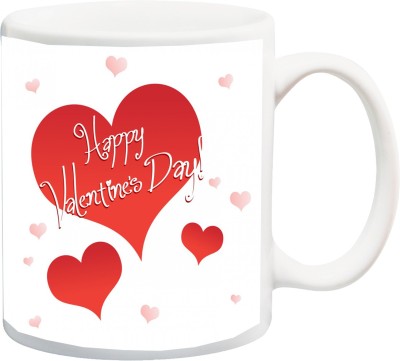 ME&YOU Gift for Couple Husband Wife Boyfriend Girlfriend Lover On Valentine's Day; Happy Valentine's Day (IZ18SRMU-318) Printed Ceramic Coffee Mug(325 ml)