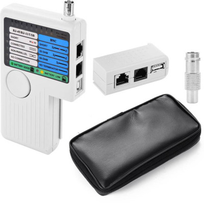 

techtest Multifunctional Remote Network Cable Tester Rj11/ Rj45 /USB/ BNC LAN Cable Cat5 Cat6 Wire Tester wire tracker tracer ethernet lan network cable tester lan tester rj45 Analog Multimeter(White 2000 Counts)