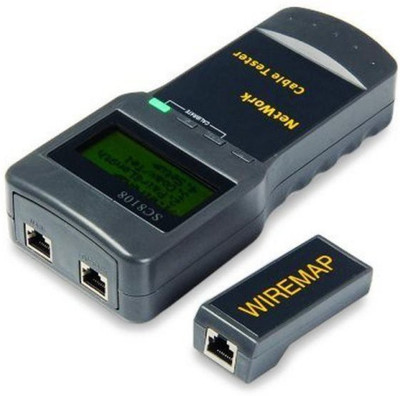 

techtest AIHOME 5E SC8108 Multifunction Network LAN Cable Tester Meter Cat5 Phone RJ45 RJ11 Digital Multimeter(2000 Counts)