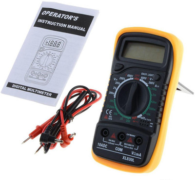 

Techtest Backlight Digital LCD Multimeter Voltmeter Ammeter AC DC OHM Volt Tester Test Current Digital Multimeter(Grey, Yellow 2000 Counts)