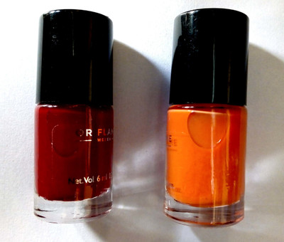 

Oriflame Sweden Pure Colour Nail Polish Mini Ruby Pink, Coral Orange(Pack of 2)