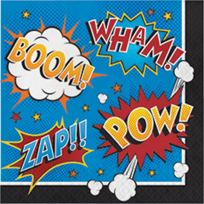 

Wanna Party Superhero Lunch Napkins-16 PCS Multicolor Napkins(16 Sheets)